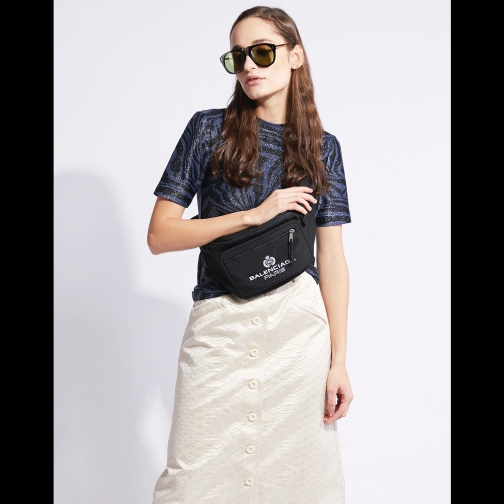 GANNI Tiger Stripe Shimmer Top